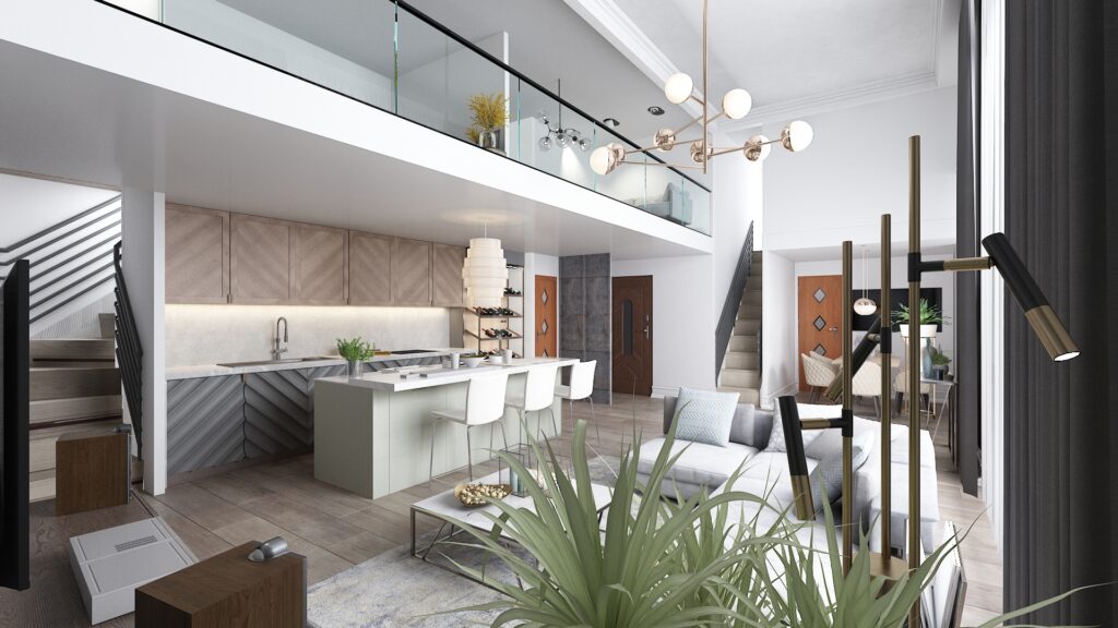 Loft Daire İç Mekan  |  Portekiz — architectural visualization 2 by Arakot Studio