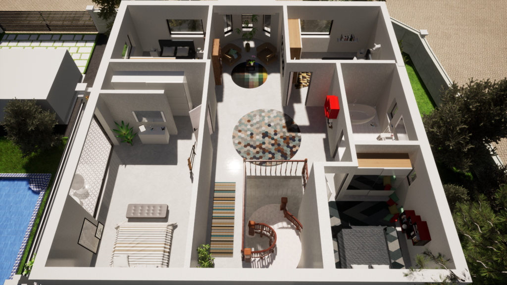 Villa İç Mekan ve Kat Planları  |  Tunus — architectural visualization 5 by Arakot Studio