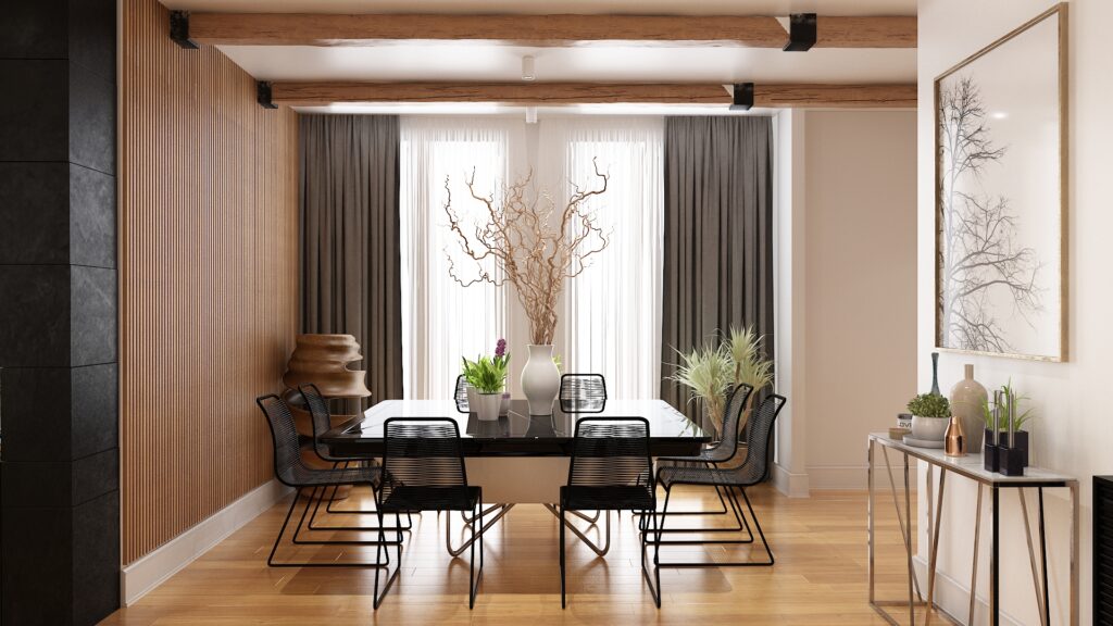 Villa İç Mekan 1. Kat |  Amerika — architectural visualization 5 by Arakot Studio