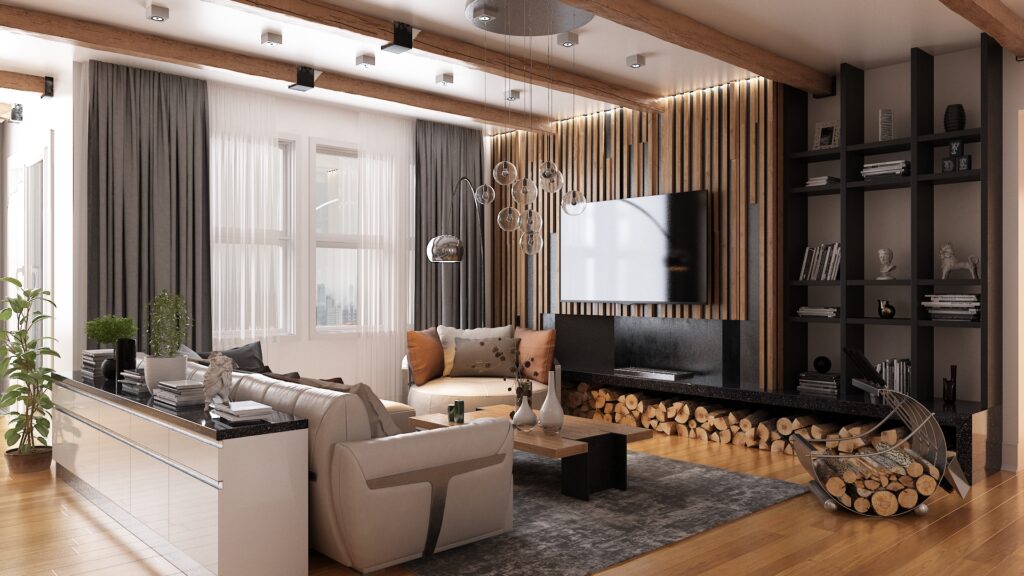 Villa İç Mekan 2. Kat |  Amerika — architectural visualization 1 by Arakot Studio