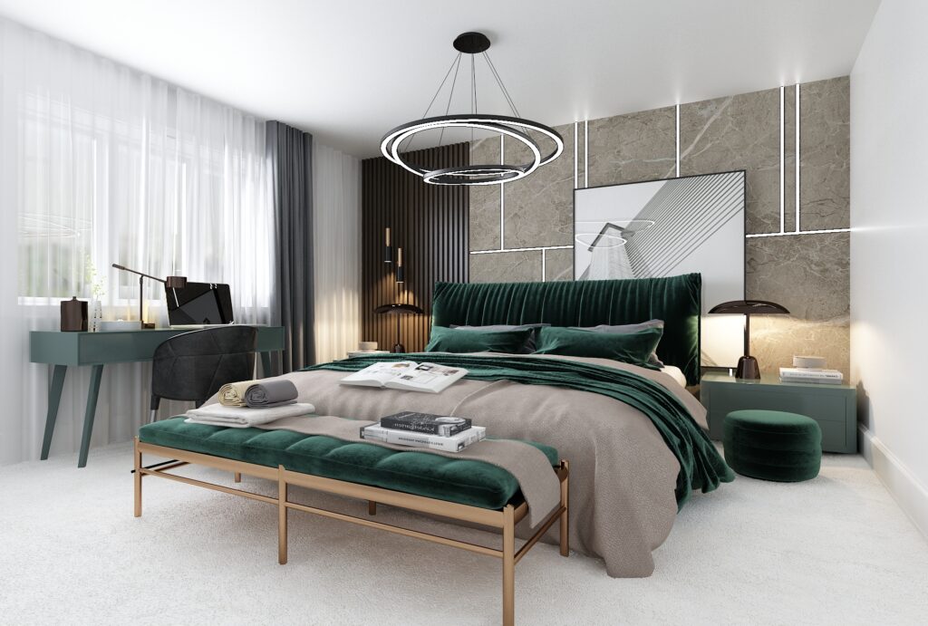  Yatak Odası Tasarımı  |  İngiltere — architectural visualization 2 by Arakot Studio