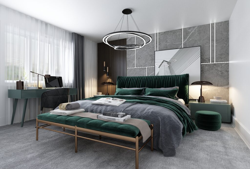  Yatak Odası Tasarımı  |  İngiltere — architectural visualization 1 by Arakot Studio