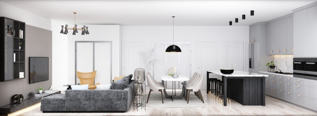 Livingroom- Bathroom Design |  France — architectural visualization 4 by Arakot Studio