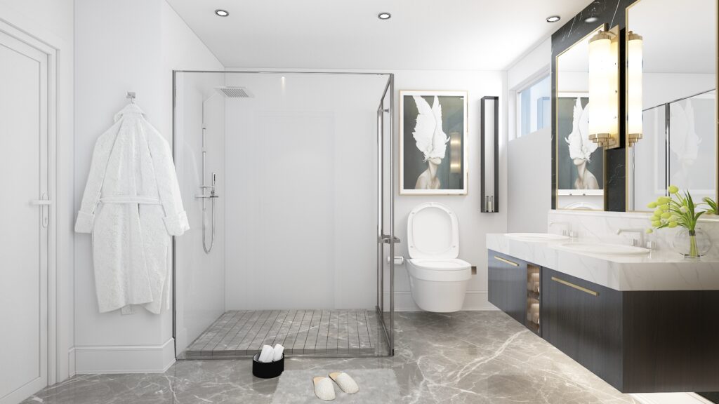 Livingroom- Bathroom Design |  France — architectural visualization 5 by Arakot Studio