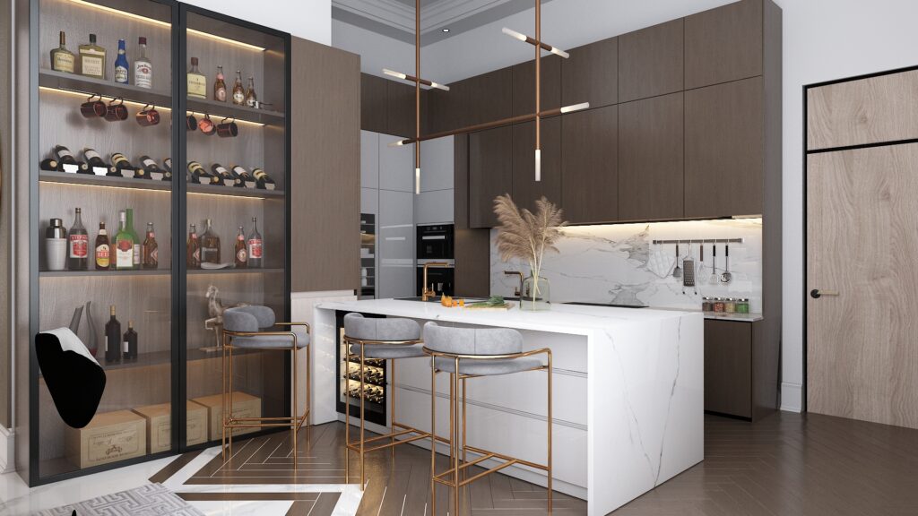 Villa Design 1 (Kitchen, Living Area) |  Malaysia — architectural visualization 3 by Arakot Studio