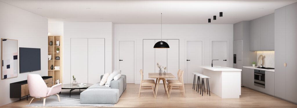 Livingroom- Bathroom Design |  France — architectural visualization 3 by Arakot Studio
