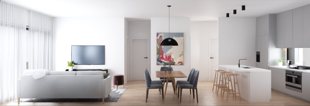 Livingroom- Bathroom Design |  France — architectural visualization 2 by Arakot Studio