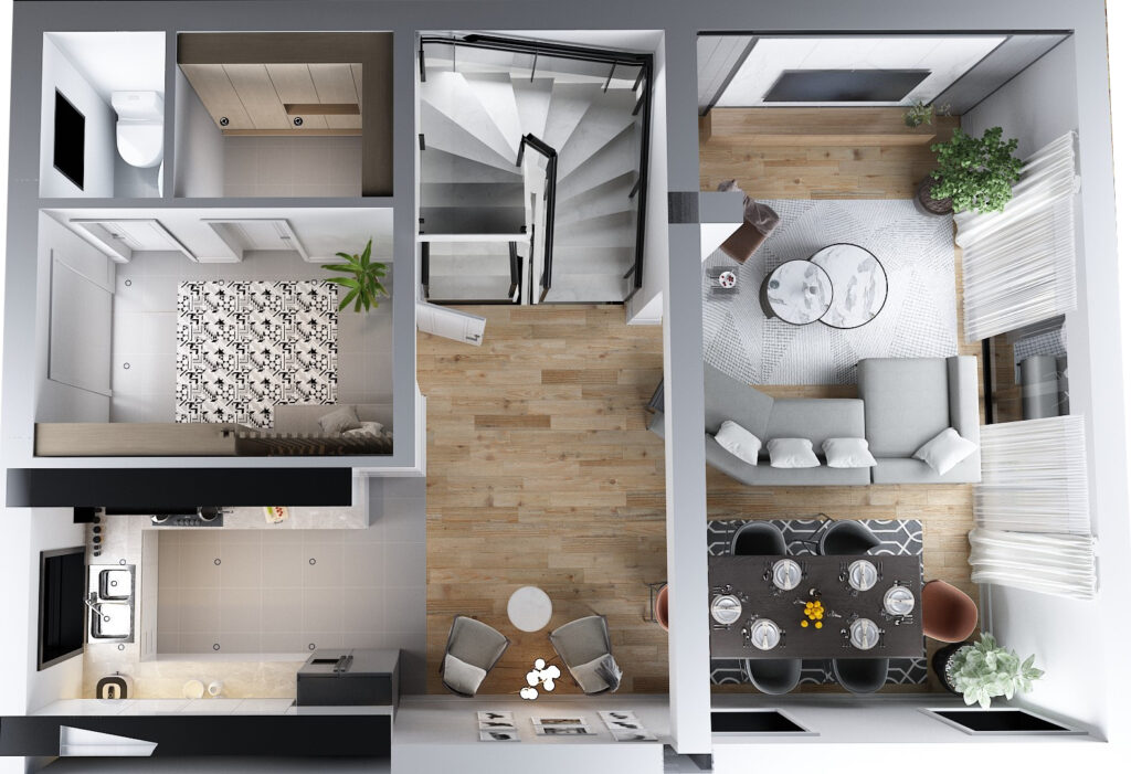 Villa Renovation Floor Plan |  Germany — architectural visualization 1 by Arakot Studio