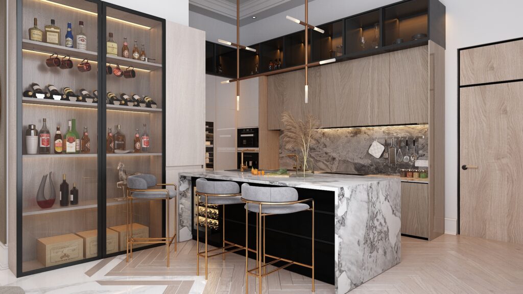 Villa Design 1 (Kitchen, Living Area) |  Malaysia — architectural visualization 1 by Arakot Studio