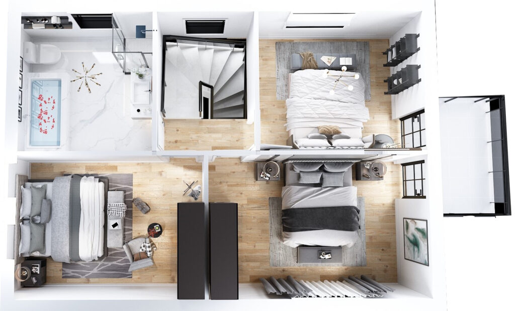 Villa Renovation Floor Plan |  Germany — architectural visualization 2 by Arakot Studio
