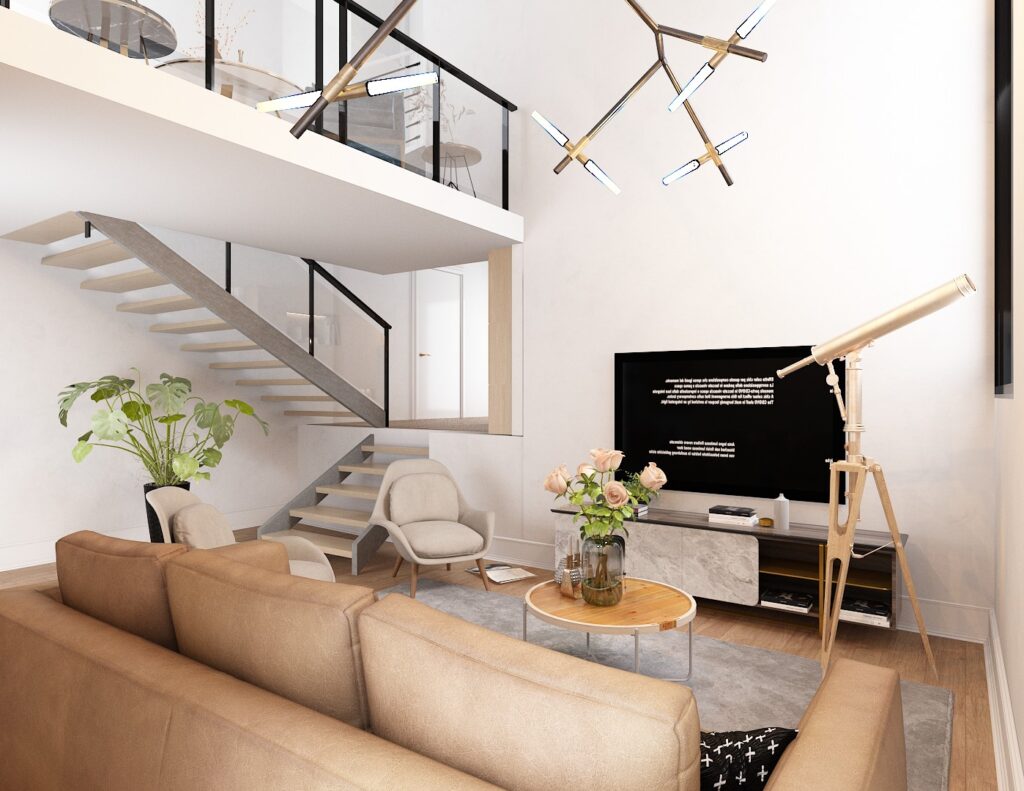 Living Room-Kitchen Design |  Switzerland — architectural visualization 1 by Arakot Studio