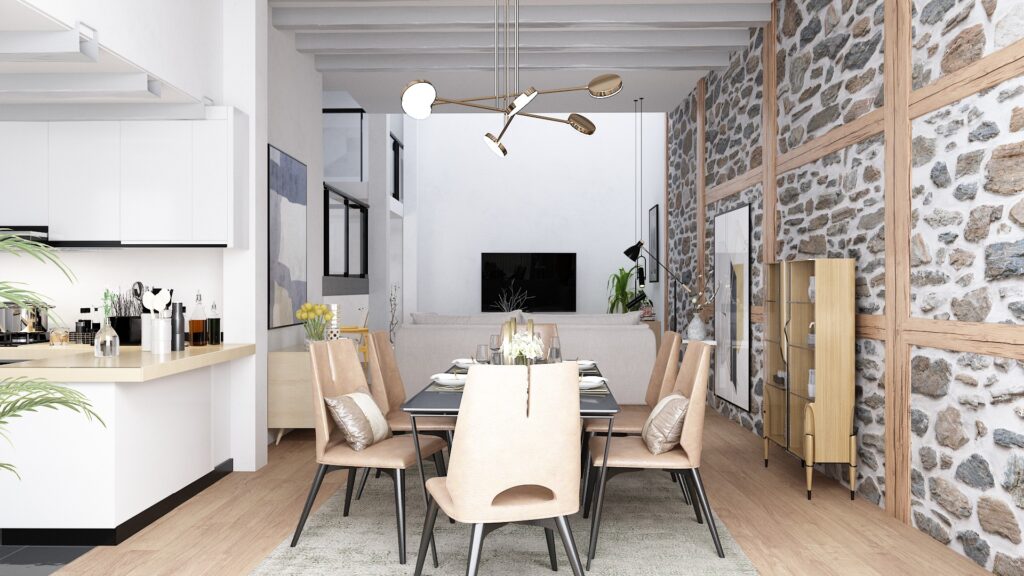 Living-Dining Area |  Switzerland — architectural visualization 1 by Arakot Studio