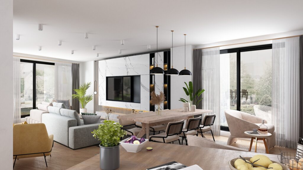 lıvıng-dınıng-kıtchen desıgn |  england — architectural visualization 1 by Arakot Studio