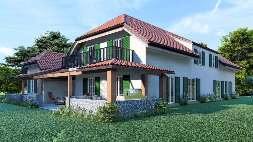 Renovated Buıldıng |  Swıtzerland — architectural visualization 1 by Arakot Studio
