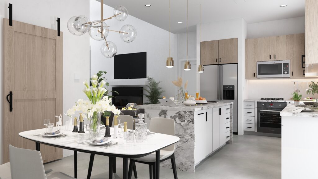  luxury vılla lıvıng-dınıng-kıtchen |  usa — architectural visualization 2 by Arakot Studio
