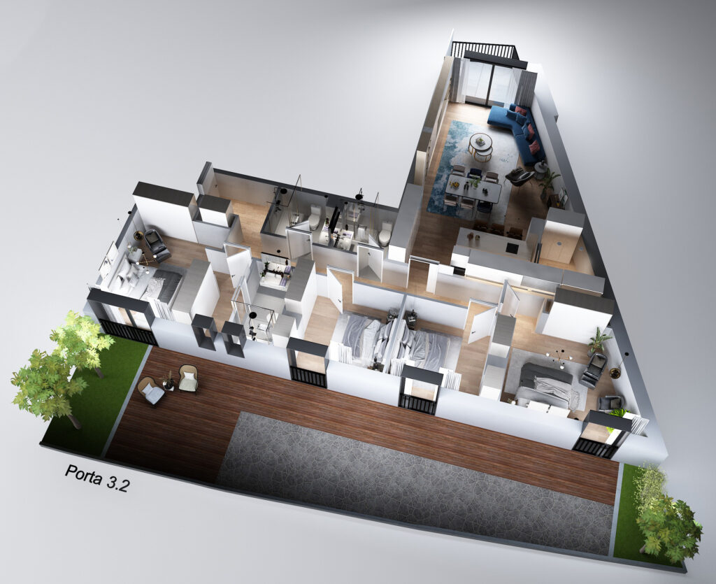 3d Floor Plan Render 2 |  Portgual — architectural visualization 1 by Arakot Studio