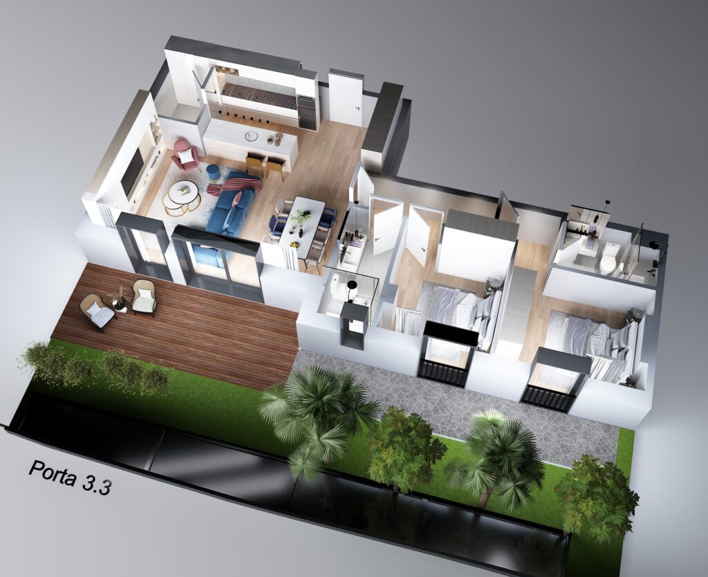 3d Floor Plan render 3 |  portugal — architectural visualization 1 by Arakot Studio