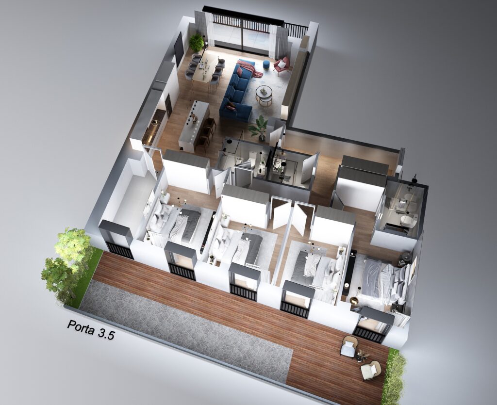 3d Floor Plan render 3 |  portugal — architectural visualization 2 by Arakot Studio