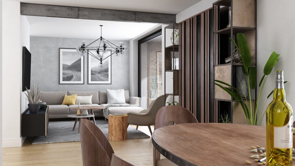 luxury Lıvıng-dınıng-kıtchen desıgn  |  spaın — architectural visualization 1 by Arakot Studio