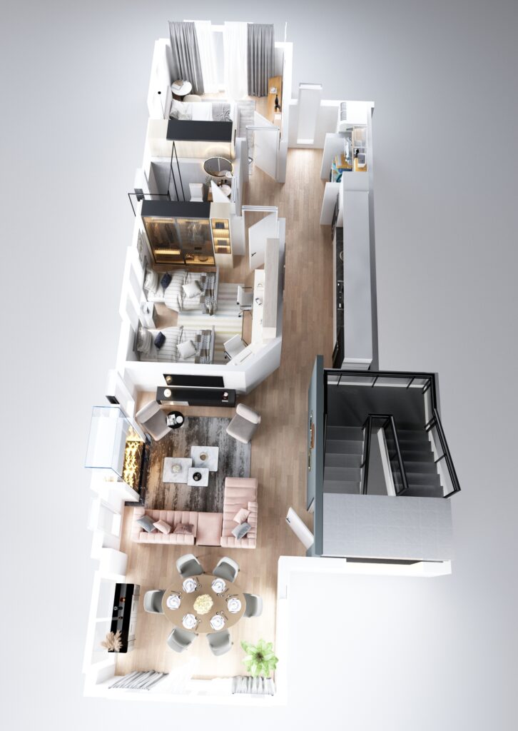 3d floor plan render |  Italy — architectural visualization 1 by Arakot Studio