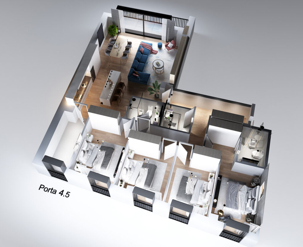  3d Floor Plan Render |  Portugal — architectural visualization 1 by Arakot Studio