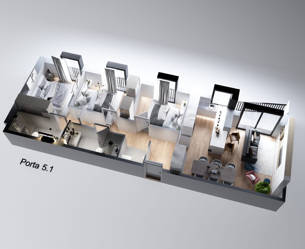  3d Floor Plan Render |  Portugal — architectural visualization 4 by Arakot Studio