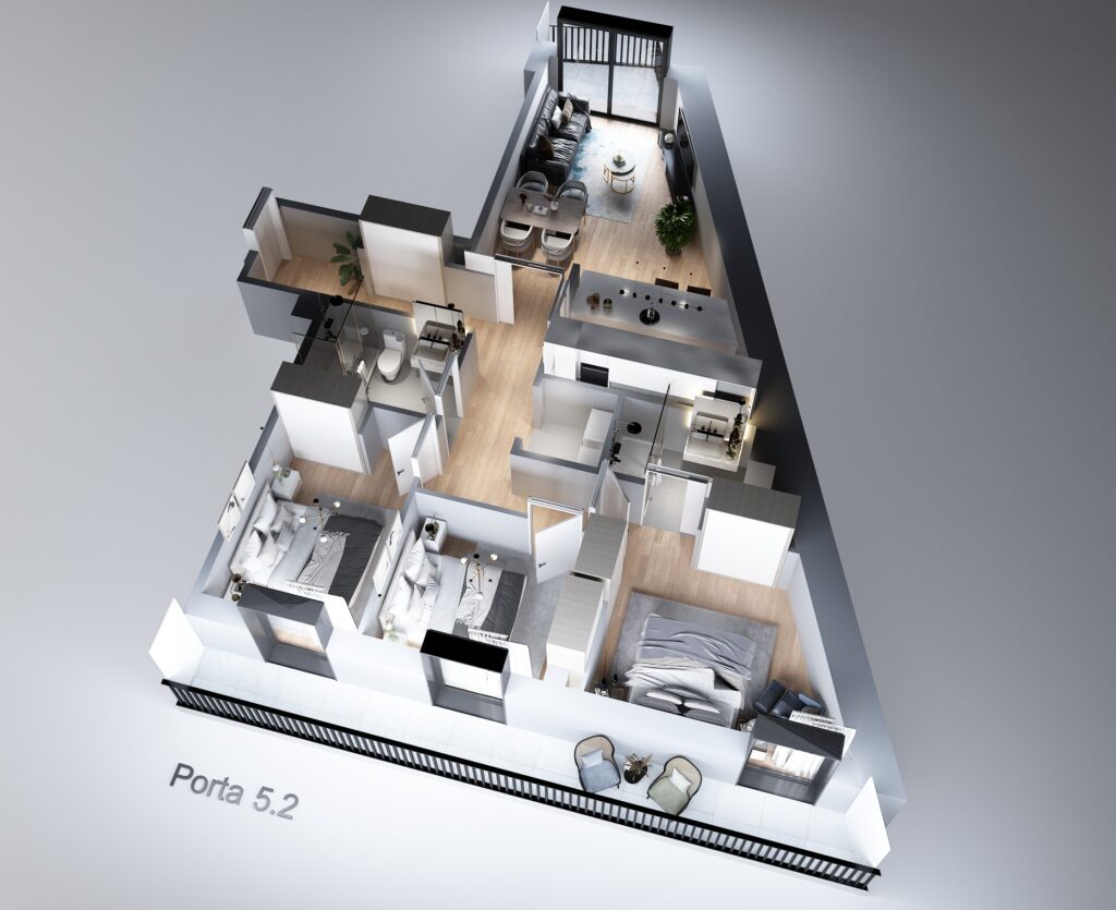 3d Floor Plan Render 2 |  Portgual — architectural visualization 2 by Arakot Studio