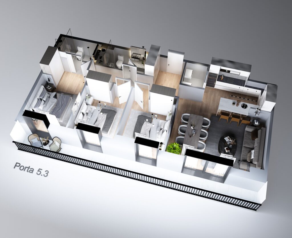 3d Floor Plan Render 2 |  Portgual — architectural visualization 3 by Arakot Studio