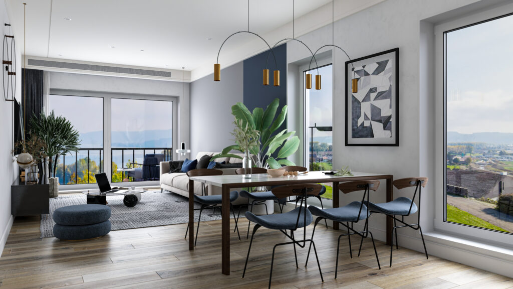 Lıvıng-dınıng area  |  spaın — architectural visualization 1 by Arakot Studio