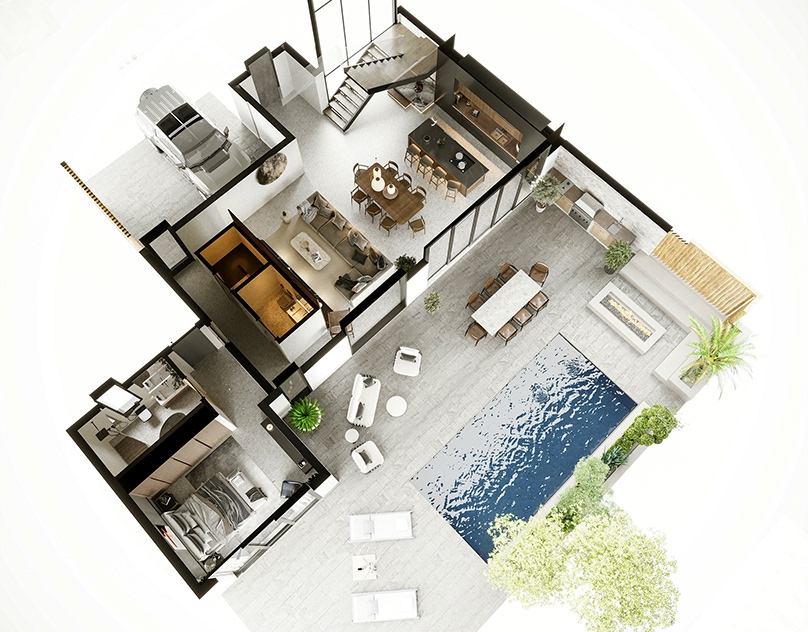 Villa-3d-Floor-Plan-Turks-and-Caicos-Islands